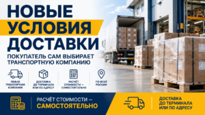 Новые условия доставки продукции